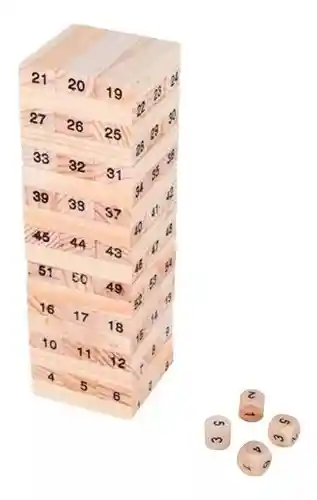 Jenga Juego En Madera Bloques Vienen 54 Fichas