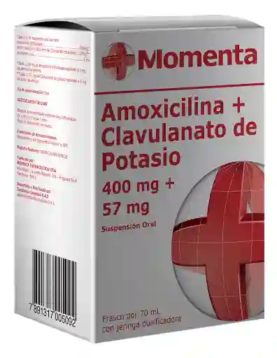 Amoxicilina + Clavulanato De Potasio 400 +57 70 Ml