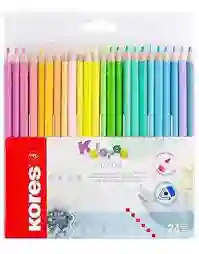 Colores Kores Pastel Triangular *24