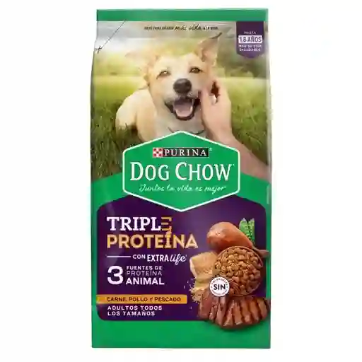 Dog Chow - Triple Proteina Adultos Todos Los Tamaños 22.7kg
