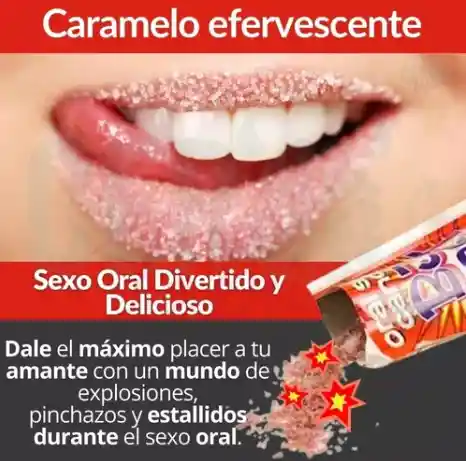 Polvo Explosivo Para Sexo Oral Saborizado Sex Candy Fresa