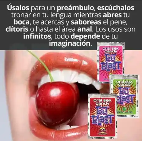 Polvo Explosivo Para Sexo Oral Saborizado Sex Candy Manzana