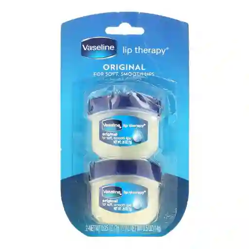 Vaseline Vaselina Para Labios Lip Therapy De Vaseline Original Made In The Usa 0.40 Oz (11g) Pack X 2- Und 0.20 Oz (5.5g)