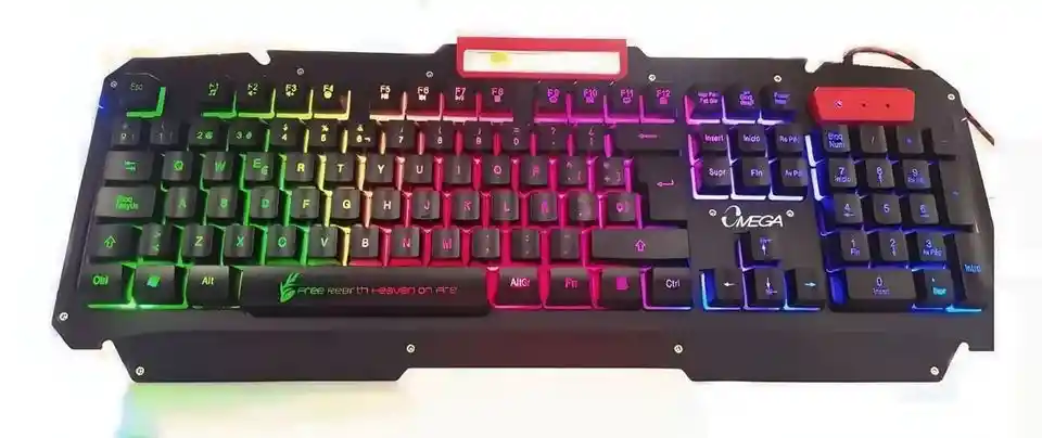 Teclado Gamer Gaming Rgb Led Letras Membrana Retroiluminado