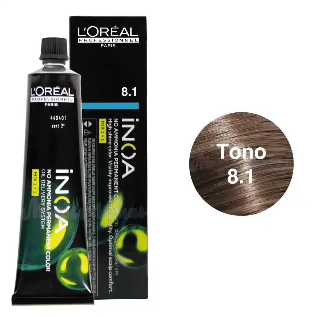 Tinte Inoa Tono 8.13 Rubio Claro Ceniza Dorado 60ml