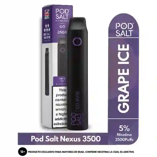 Vape Pod Salt Grape Ice 3500 Puffs 5%