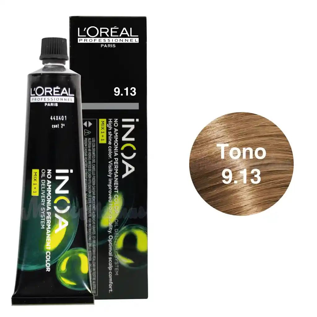 Tinte Inoa Tono 9.13 Rubio Muy Claro Ceniza Dorado 60ml