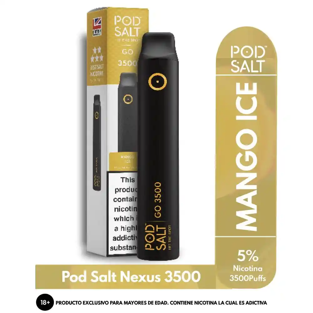 Vape Pod Salt Mango Ice 3500 Puffs 5%