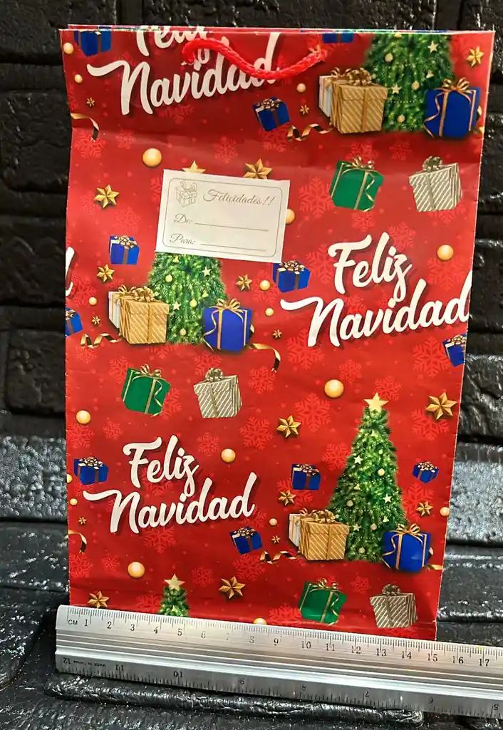 Bolsa Regalo Mediana Navidad 25x15x8
