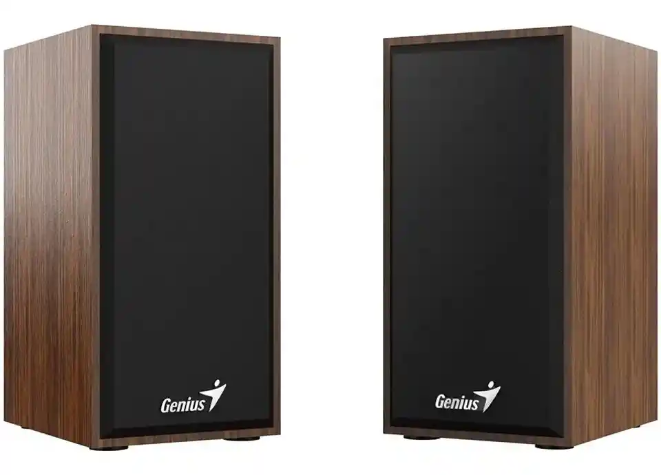 Parlantes Genius Sp-hf180 Negro 6 Wats 3.5 Mm Negros Madera Elegantes! Energía Por Usb