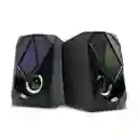 Parlante Gammer Multi Gs 100 2.0 12w Iluminacion Led Energia Por Usb