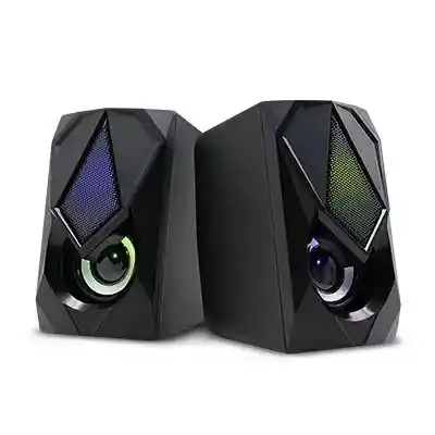 Parlante Gammer Multi Gs 100 2.0 12w Iluminacion Led Energia Por Usb