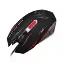 Mouse Gamer Alámbrico 6d Usb Negro/rojo Con Sensor Óptico Preciso, Dpi Ajustable, Cable Trenzado Y Botones De Alta Duración Para Juegos