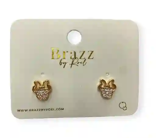 Aretes Topos Minie Mouse Rodio