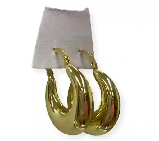 Aretes Candongas Doradas Grandes Rodio