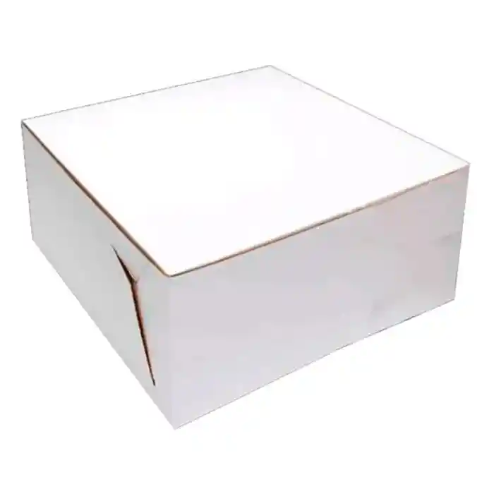 2 Cajas Blancas 24 X 24 Cm Para Tortas O Postres