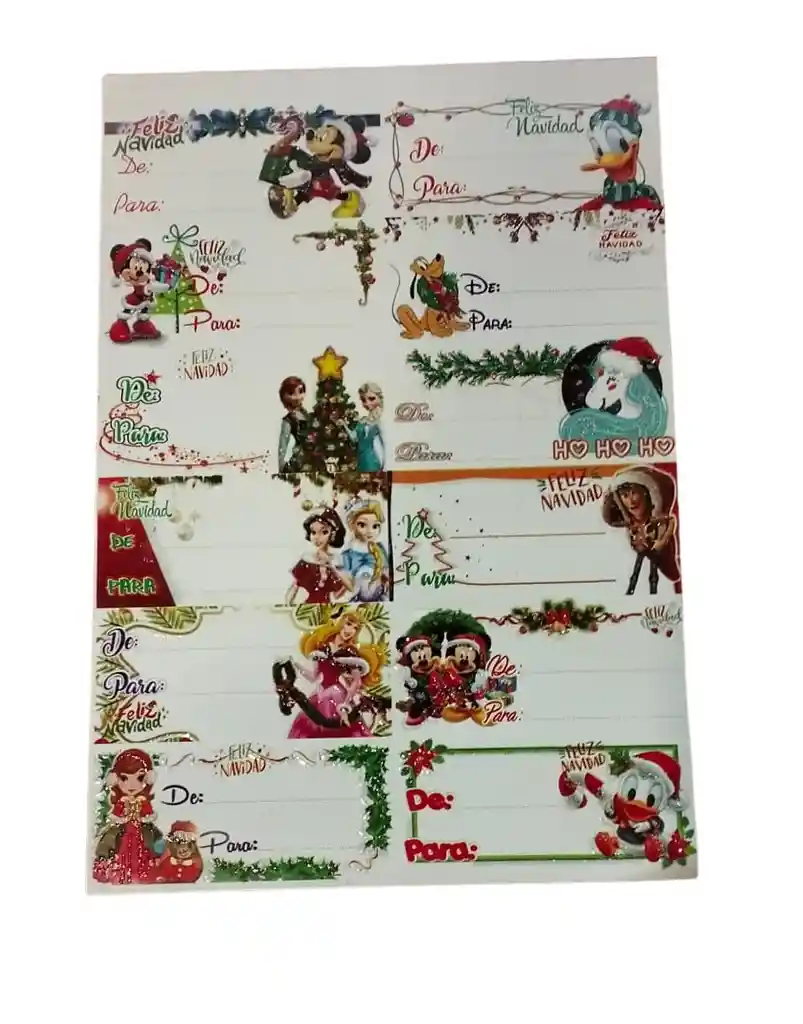 Tarjetas Autoadhesivas Motivos De Navidad Ideal Para Regalos De Navidad X 12und