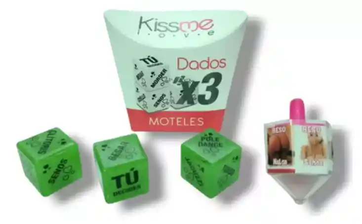 Dados Sexuales Neon Luminosos X3 Mas Pirinola Sexual