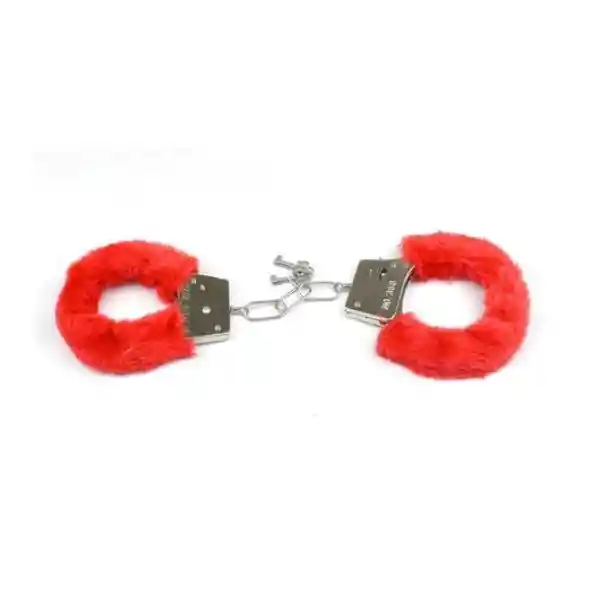 Esposas Lois Metálicas De Peluche Rojo
