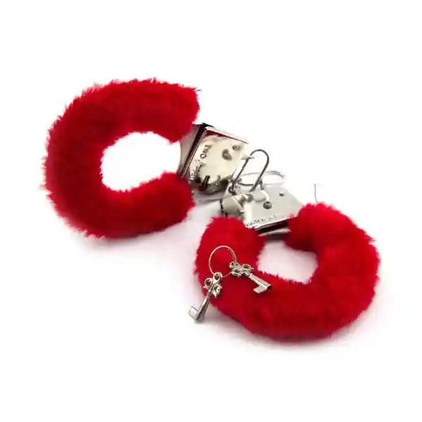 Esposas Lois Metálicas De Peluche Rojo