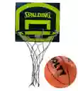 Tablero De Baloncesto + Aro + Malla + Pelota Golty En Caucho Neon