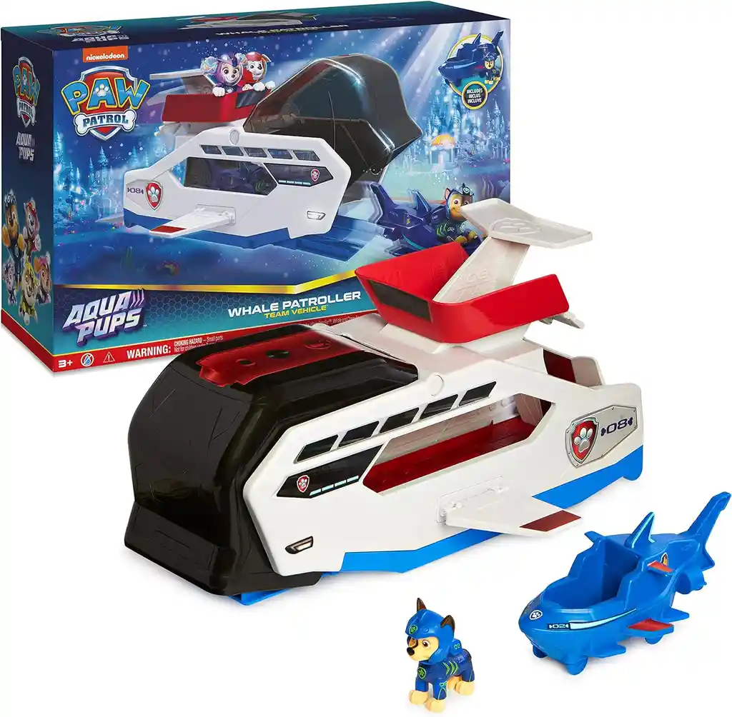 Paw Patrol Vehiculo Barco Con Lanzador Figura Chase Patrulla