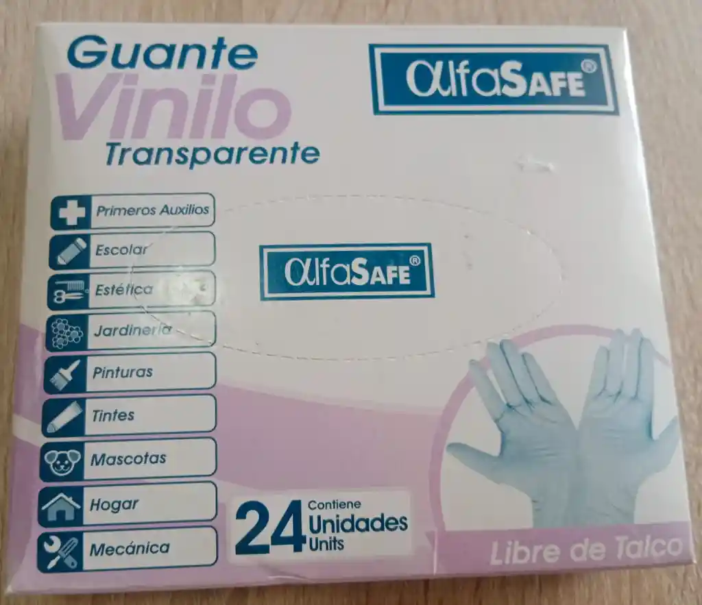 Guante Vinilo Transparente