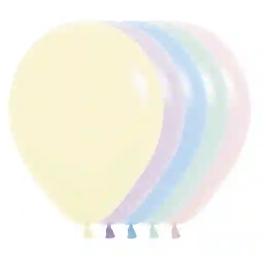 Globo Bomba R-12 Pastel Mate Surtido X20 Unds