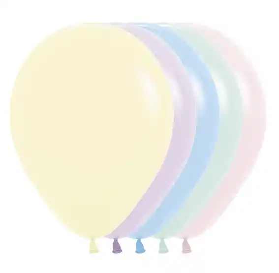 Globo Bomba R-12 Pastel Mate Surtido X20 Unds