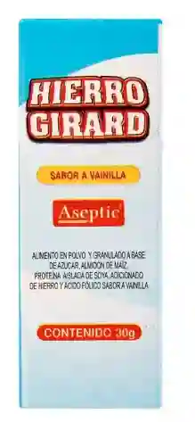 Hierro Girard Sabor Vainilla 30 G En Polvo