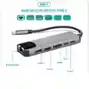 Adaptador Hub Usb Tipo C 6 En 1 Para Internet Red 4k Hdmi - 1113571