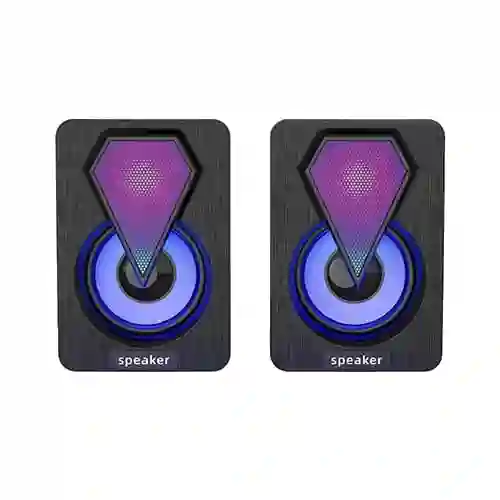 Parlante Altavoz De Escritorio Rgb Para Pc