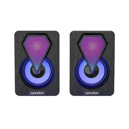 Parlante Altavoz De Escritorio Rgb Para Pc