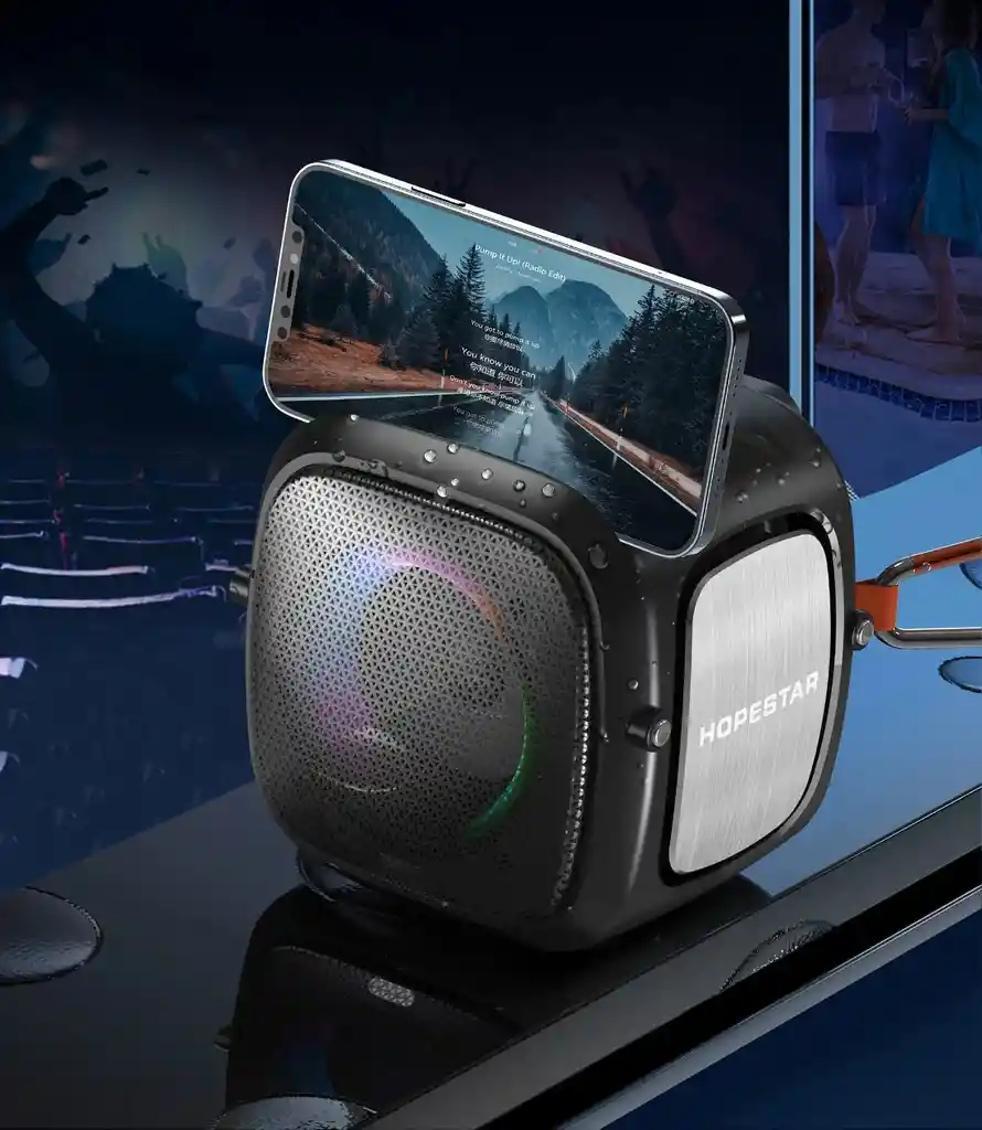Parlante Bocina Hopestar Mini Jyc-21, Bluetooth, Con Soporte Para Teléfono Original