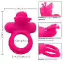 Calexotics Anilli En Silicona Recargable Doble Mariposa Pene Anillo Vibrador Hombres