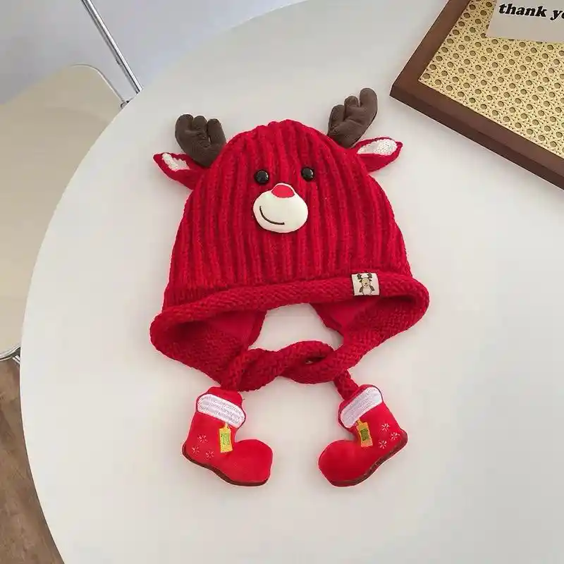 Gorro De Lana Infantil Navideño