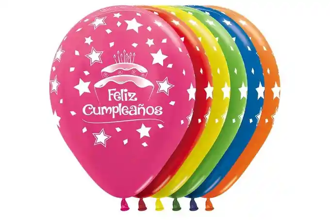 R-12 Metal Surtido Feliz Cumpleaños Torta X 12