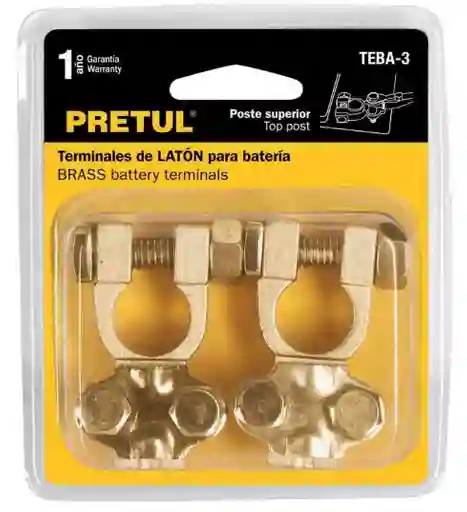 Blister Con 2 Bornes Bateria Marca / Pretul