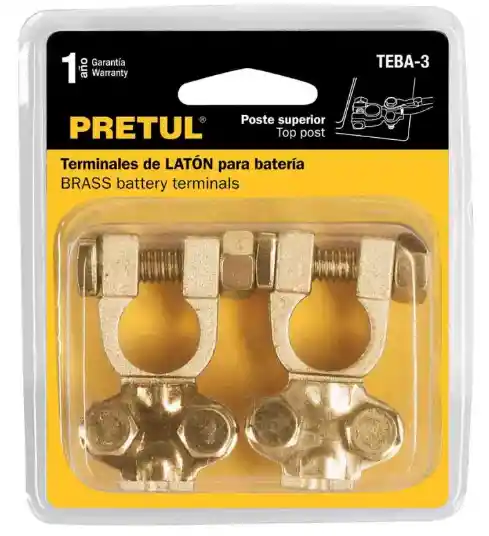 Blister Con 2 Bornes Bateria Marca / Pretul