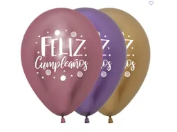 Globos Bombas R-12 Reflex Surtido Feliz Cumpleaños Fiesta Destellos X50 Sempert