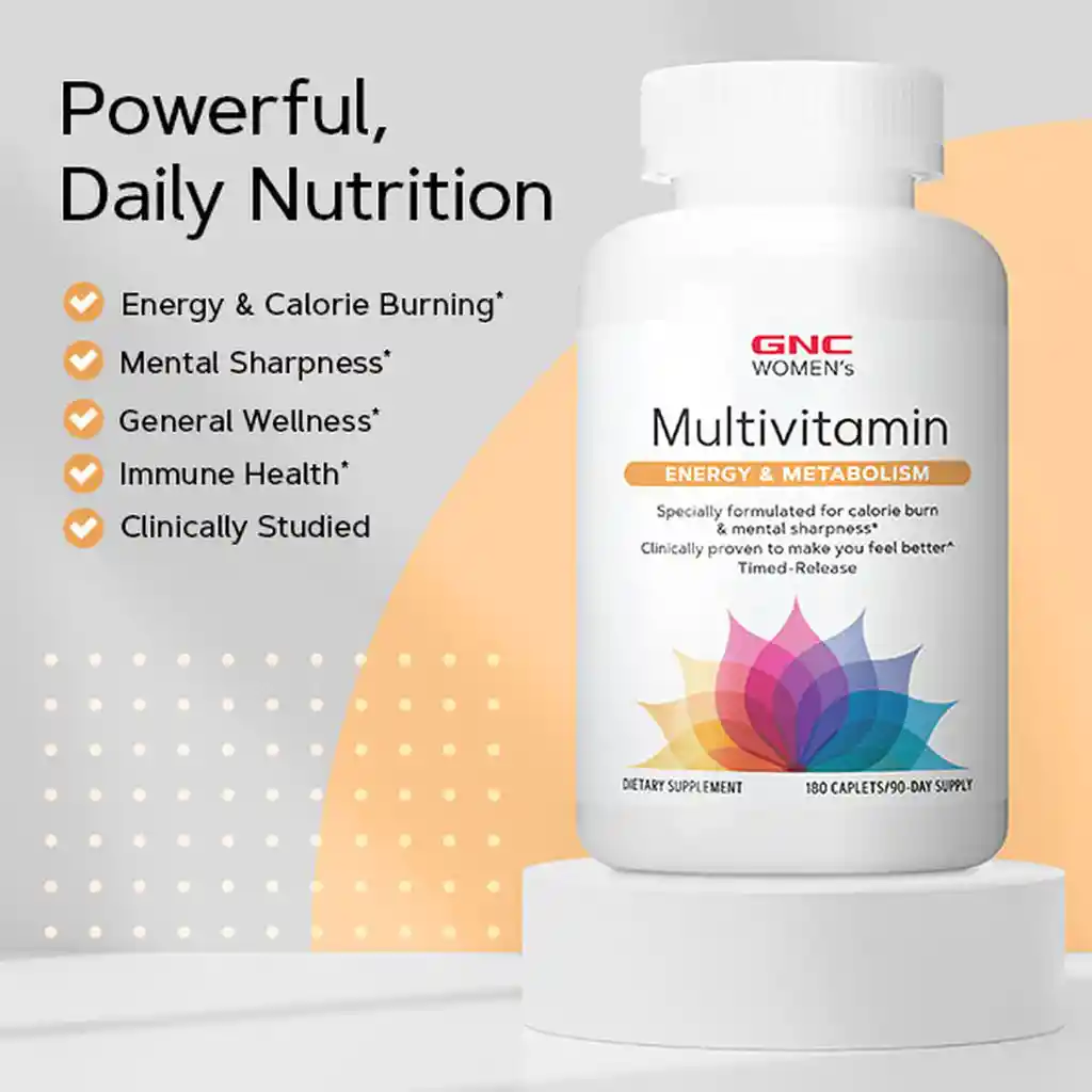 Gnc Womens Multivitamina Mujer Energía Y Metabolismo 90 Cápsulas