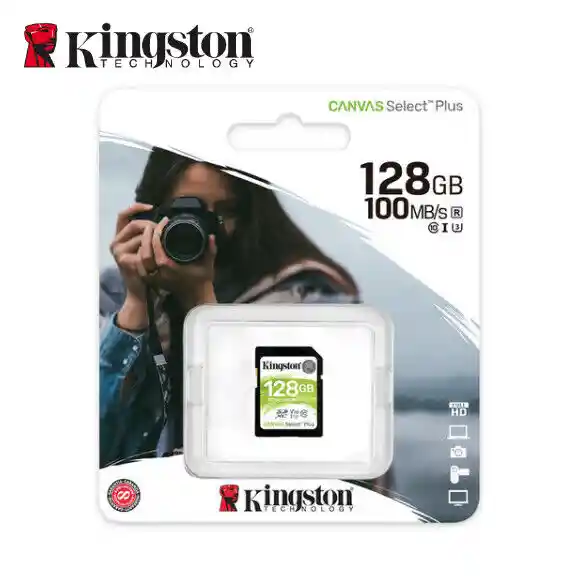 Tarjeta De Memoria Kingston Sds2 128 Gb Canvas Select Plus Sdxc Clase 10