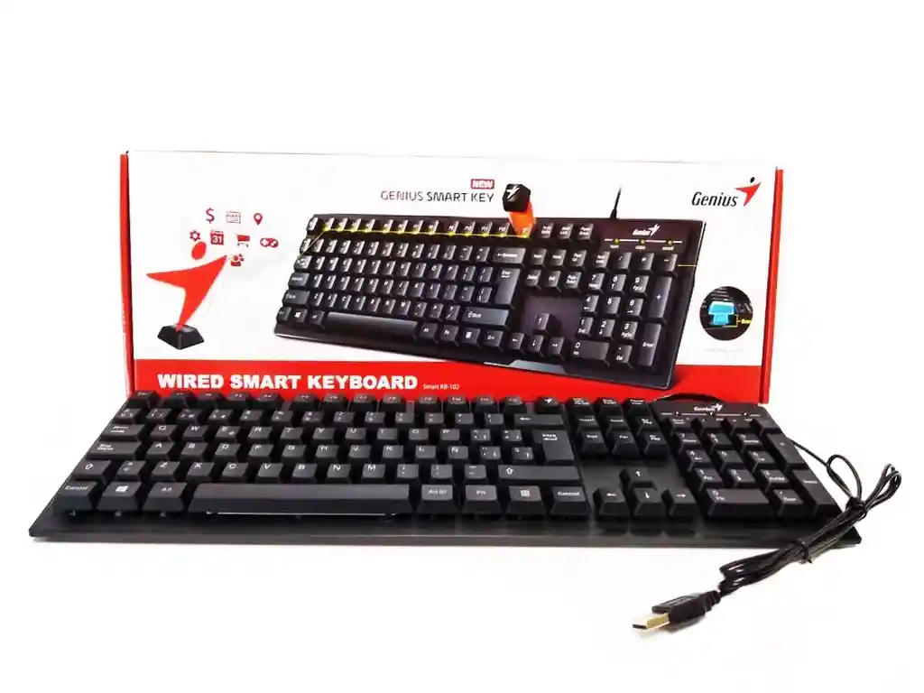 Teclado Genius Usb Mod Kb-100 Negro Letra Ñ// Win Mac