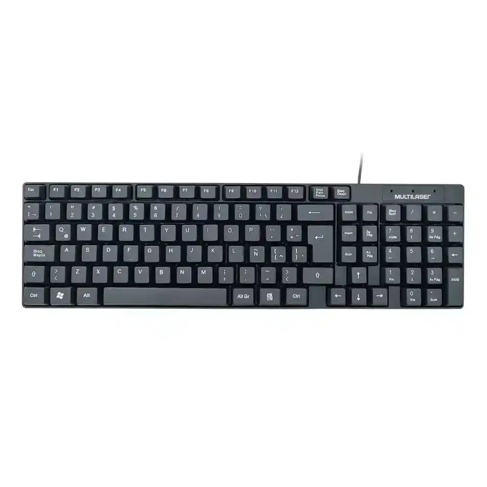 Teclado Basico Usb Tecla Ñ Negro En Español Multilaser Tc501