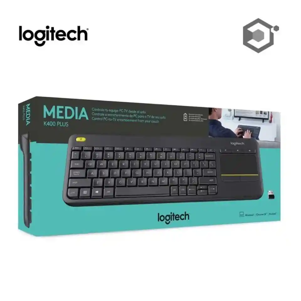 Nuevo Logitech Tecla Ñ K400 Plus Teclado + Touch Inalámbrico Pc Android Tv