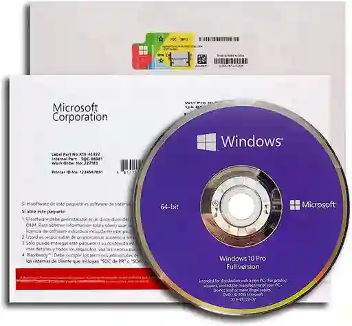 Windows 10 Pro Oem Dvd Paquete Completo Licencia Original ¡promoción!
