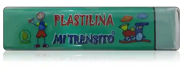 Plastilina Verde Oscuro En Barra 55 Gr Mi Trensito