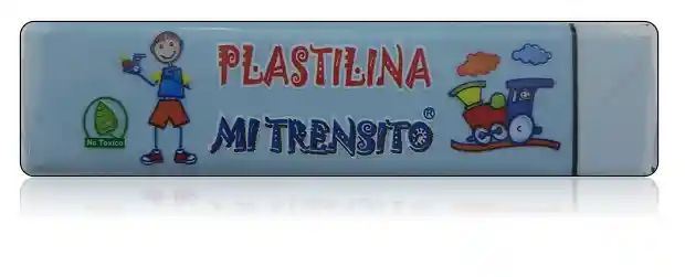 Azul Claro Plastilina En Barra 55 Gr Mi Trencito