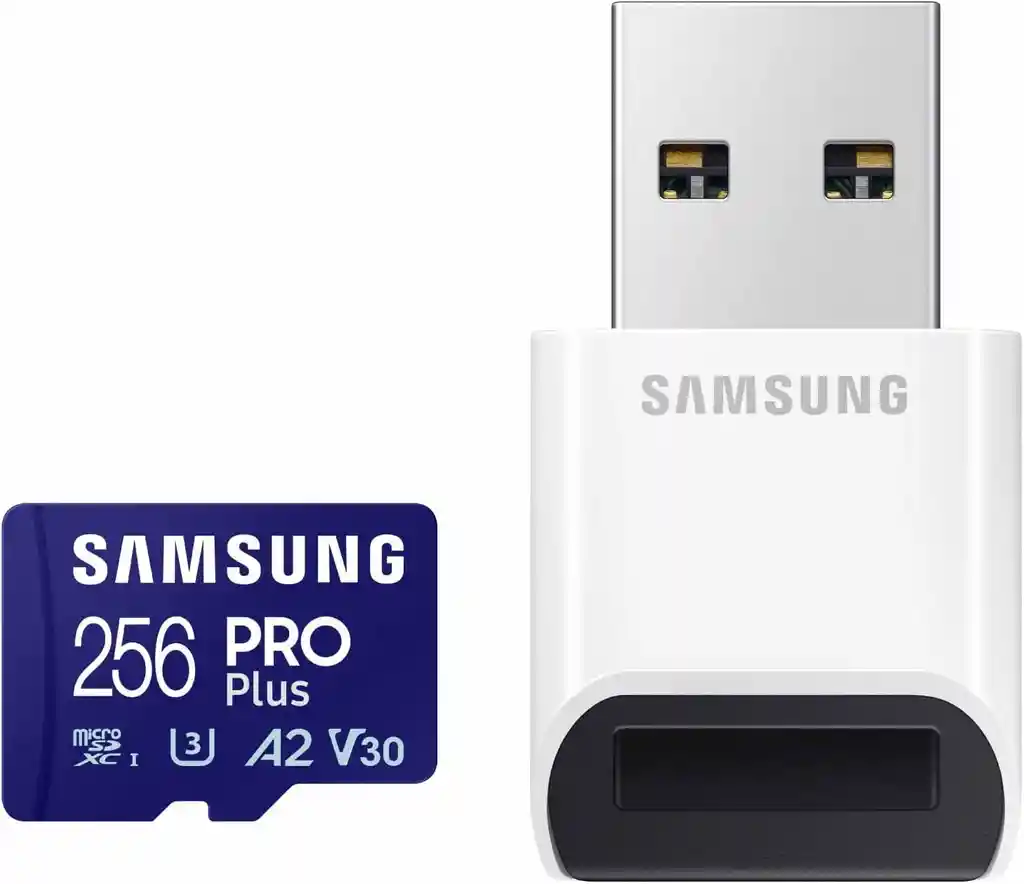 Tarjeta De Memoria Samsung Pro Plus Lector Usb 256 Gb Compatible Con Nintendo Switch Hasta 180 Mb/s