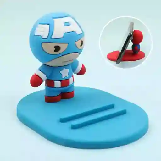 Soporte O Holder Para Celular Superhéroes Marvel Diseño Capitán América
